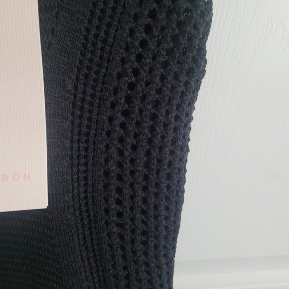 NWT CIEBOON Sleeveless Knit Dress Midi Black Size S - Picture 6 of 7